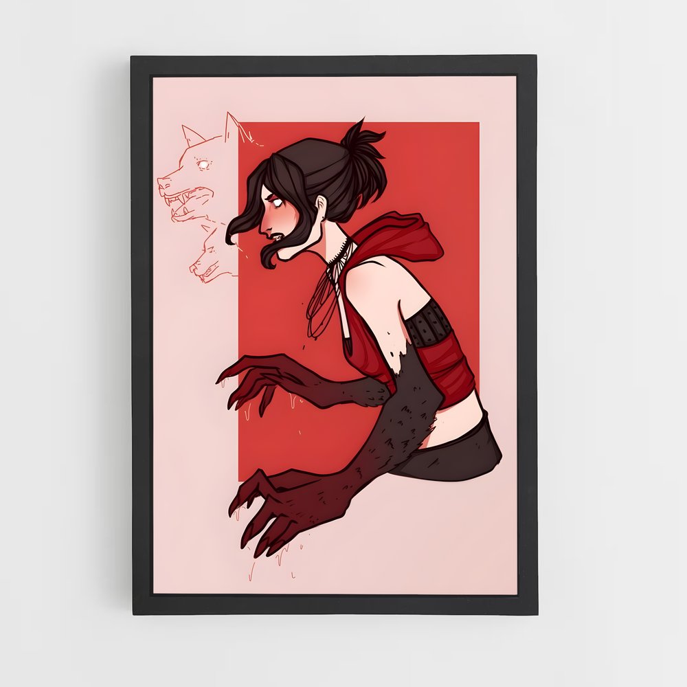 Poster Morrigan en Rouge – affiche Dragon age (vue 2)